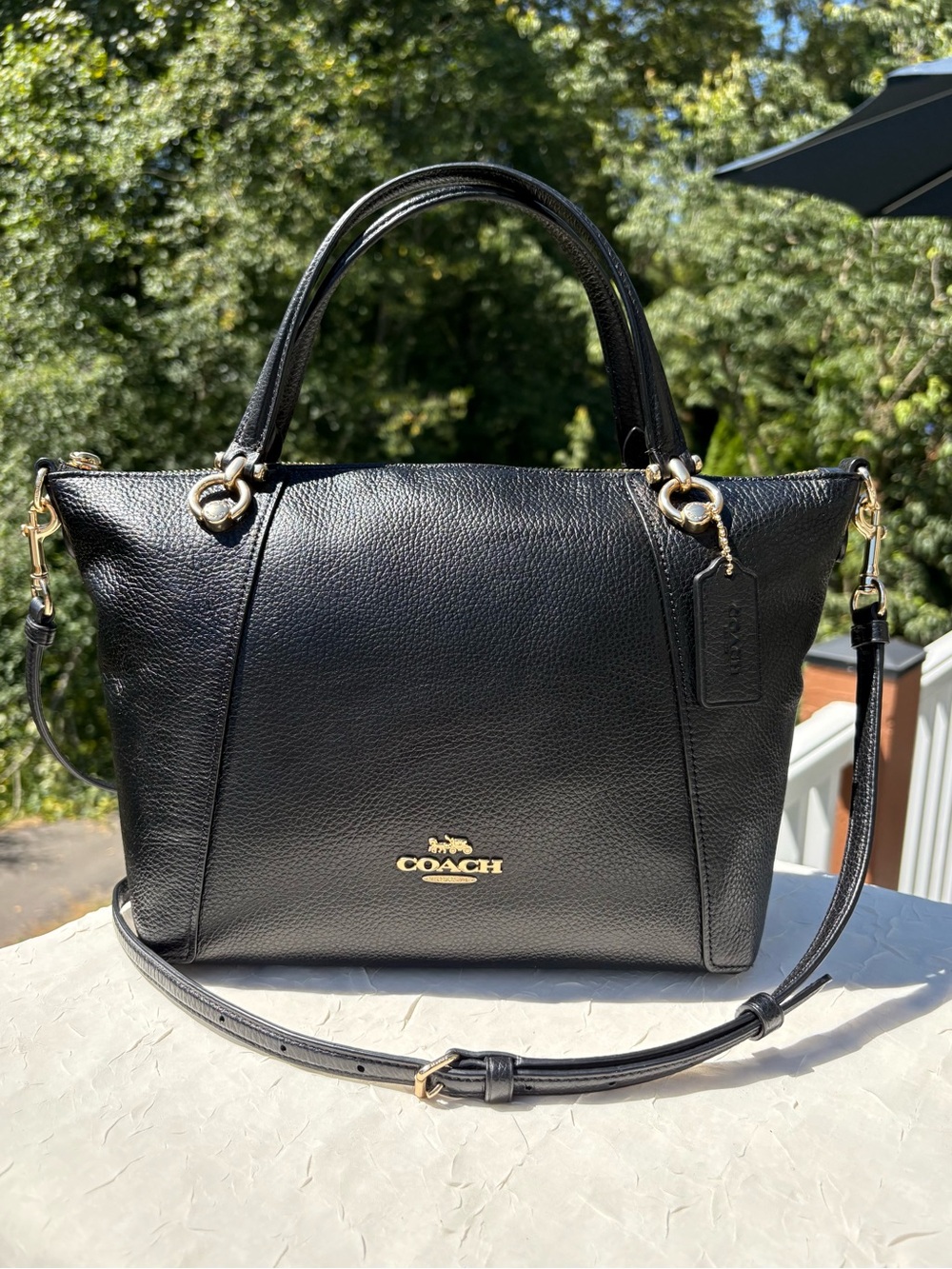 COACH Kacey Satchel In Black C6229